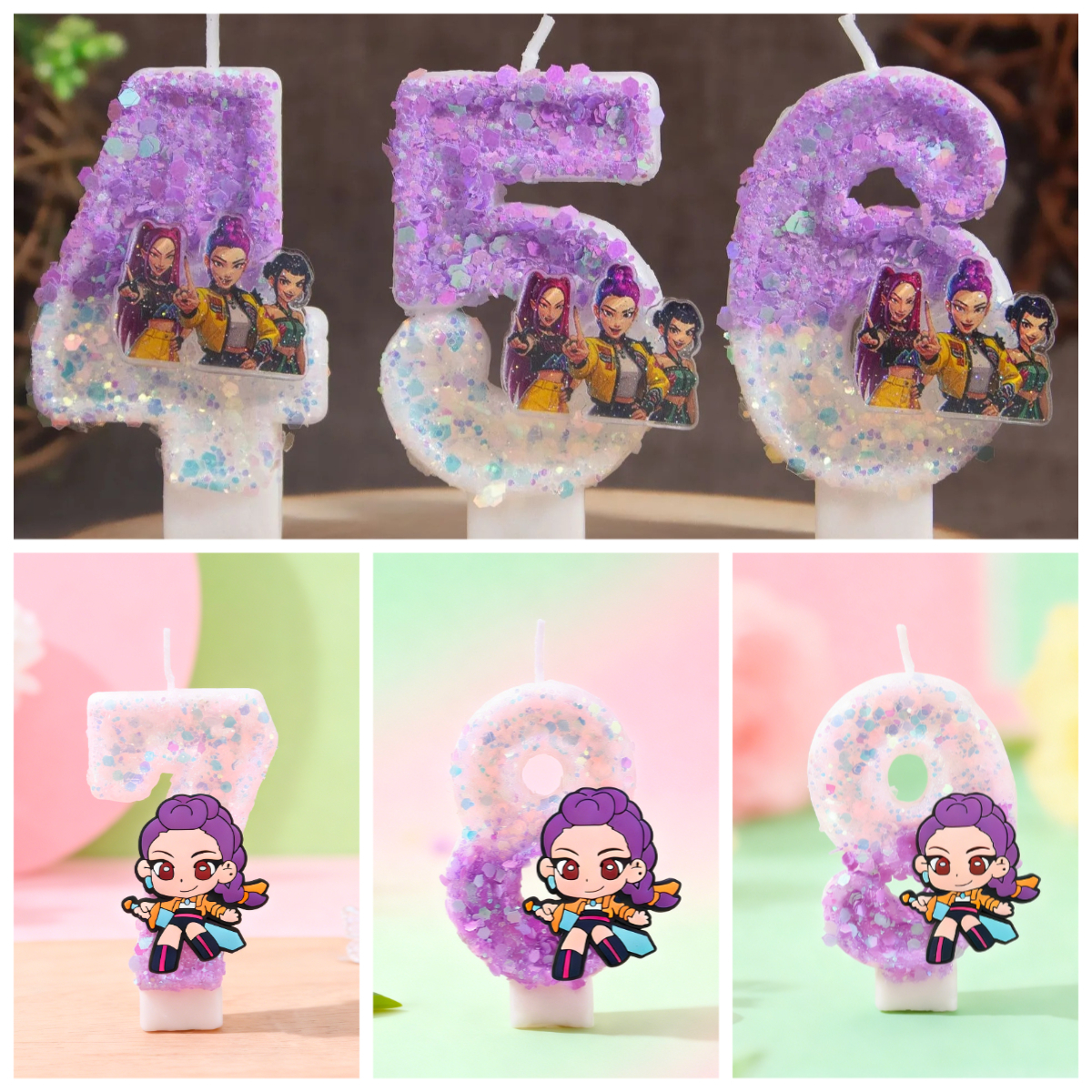 Event Party Shop - Cartoon 1-9 Birthday Candles, Cute Cake
