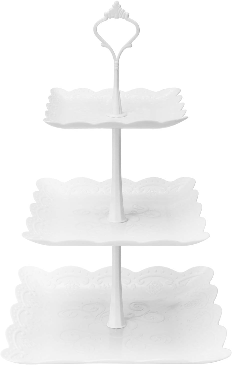 Cupcake Stand Tier - 3 Tier Cupcake Stand, Plastic Square