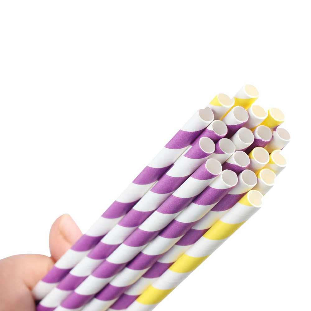 Colorful Stripe Pattern for We - Paper Straw Color reseña y precio