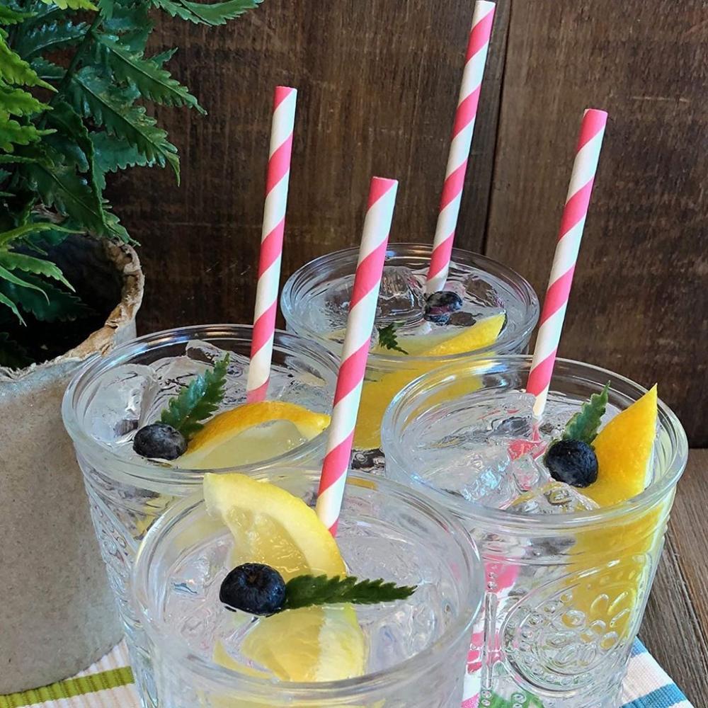 Colorful Stripe Pattern for We - Paper Straw Color reseña y precio
