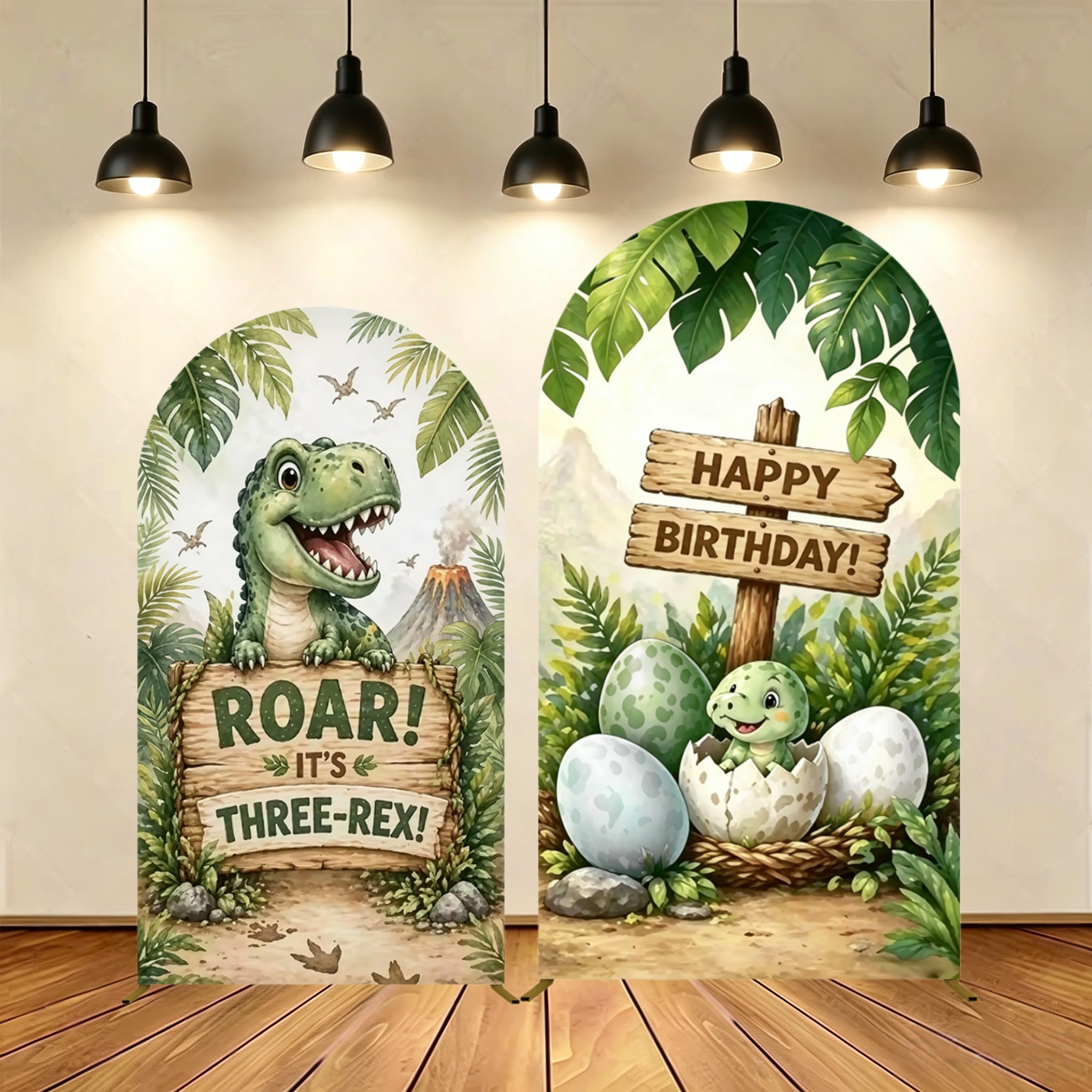 Yeele Dinosaur Themed Arch Cov - Dessert Table Backdrop reseña y precio
