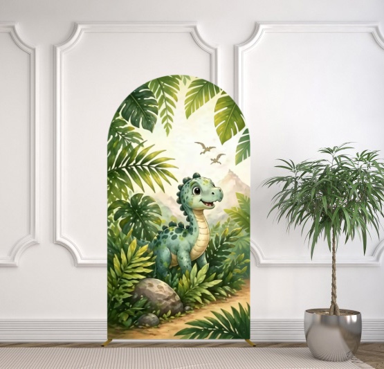Yeele Dinosaur Themed Arch Cov - Dessert Table Backdrop reseña y precio