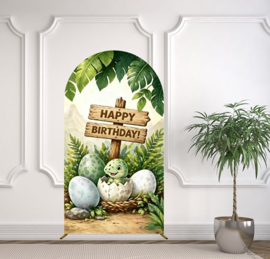 Yeele Dinosaur Themed Arch Cov - Dessert Table Backdrop reseña y precio