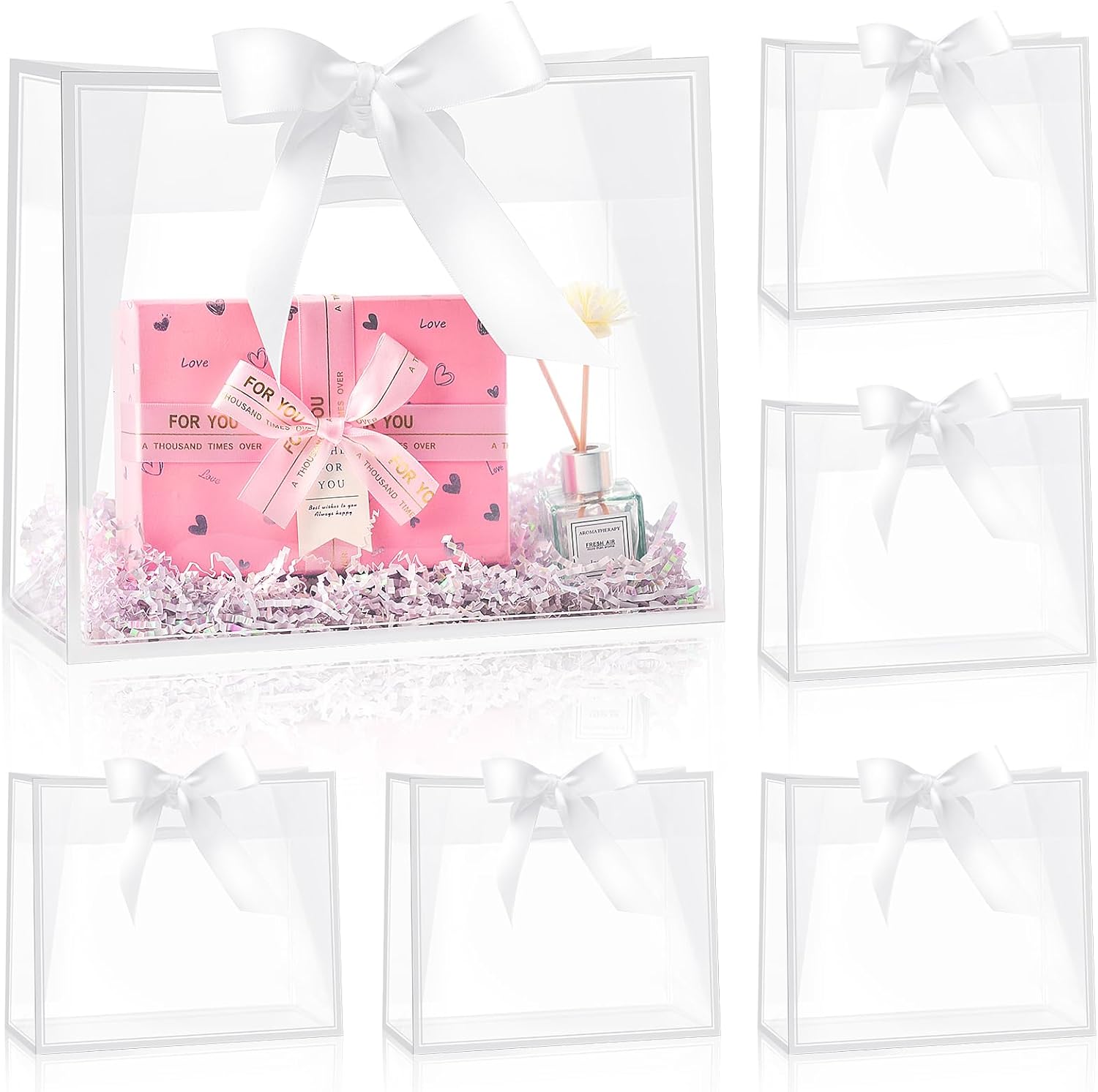 Clear Plastic Gift Bags with H - Party Favor Bag reseña y precio