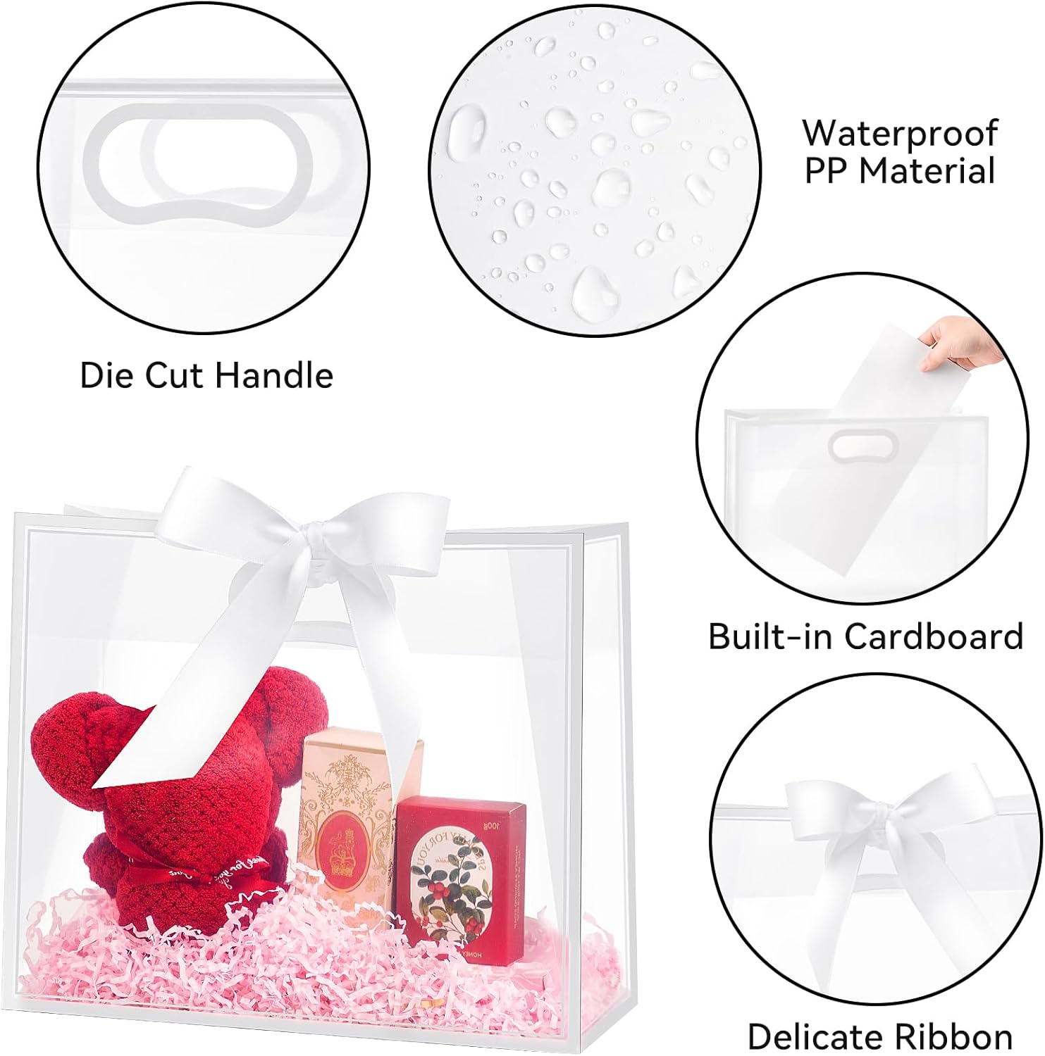 Clear Plastic Gift Bags with H - Party Favor Bag reseña y precio