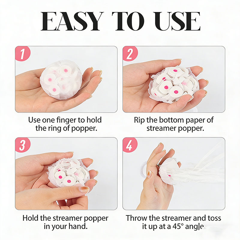 10pcs White Streamers Poppers  - Confetti Cannon Tube reseña y precio