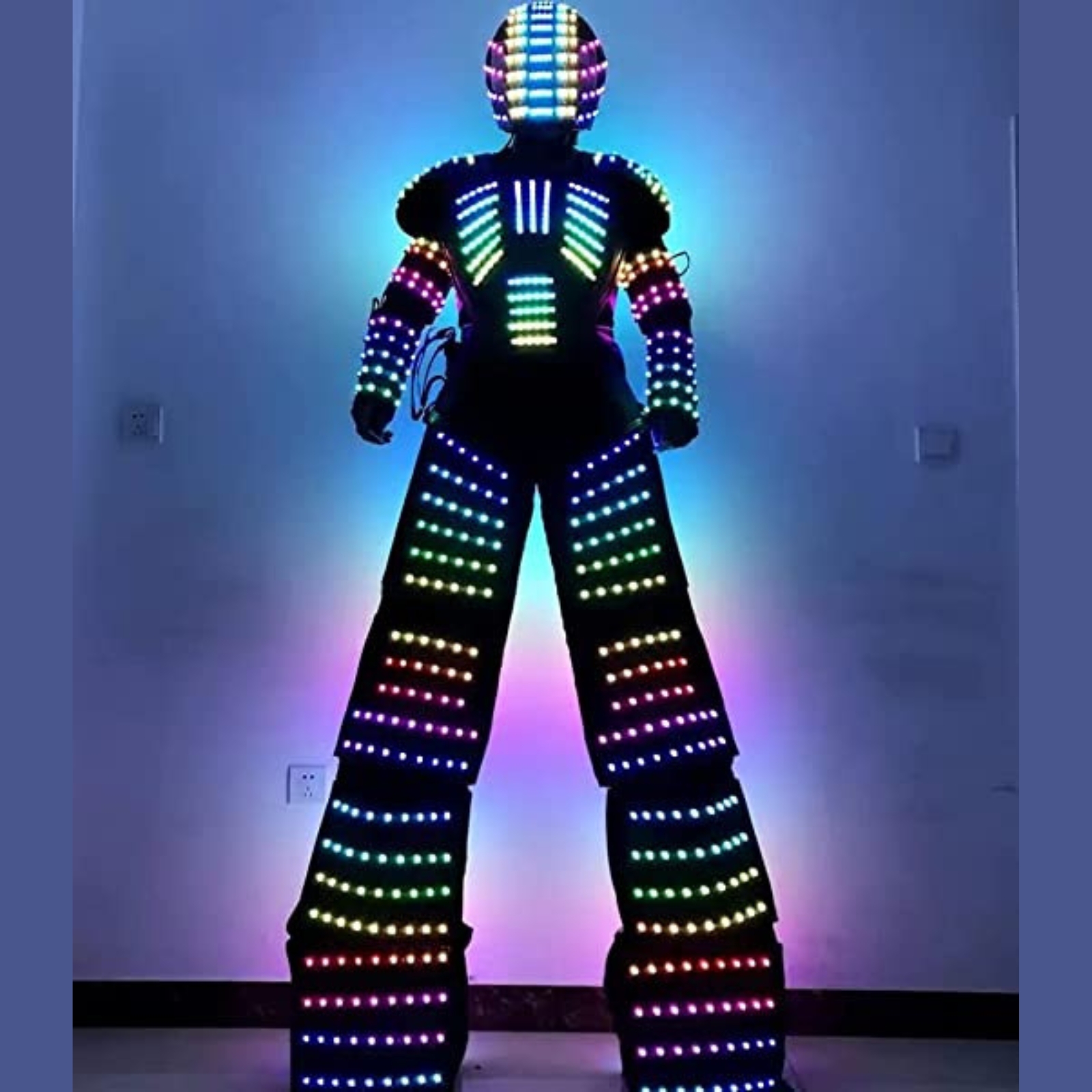 Adult LED Robot Costume Lumino - Event Party Dj reseña y precio