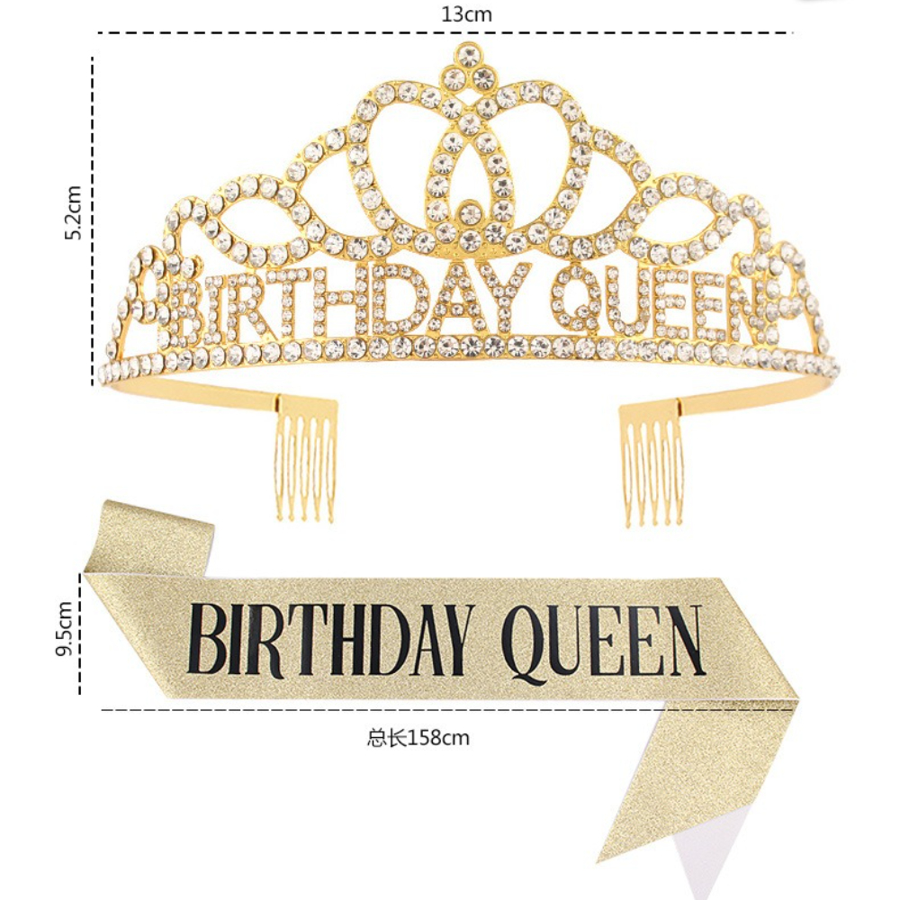 Rose Gold Glitter Birthday Que - Birthday Sash Glitter reseña y precio