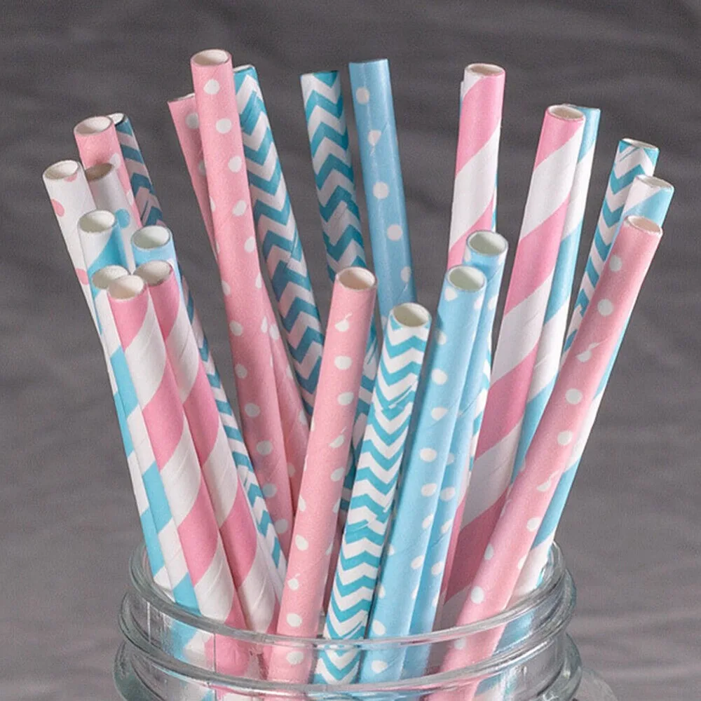 100 Bulk Packed Paper Straws P - Paper Straw Color reseña y precio