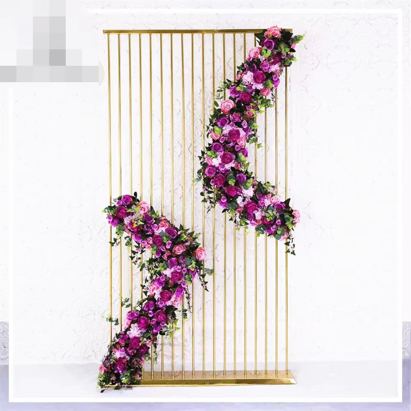 Shiny Gold Metal Frame Flower  - Dessert Table Backdrop reseña y precio