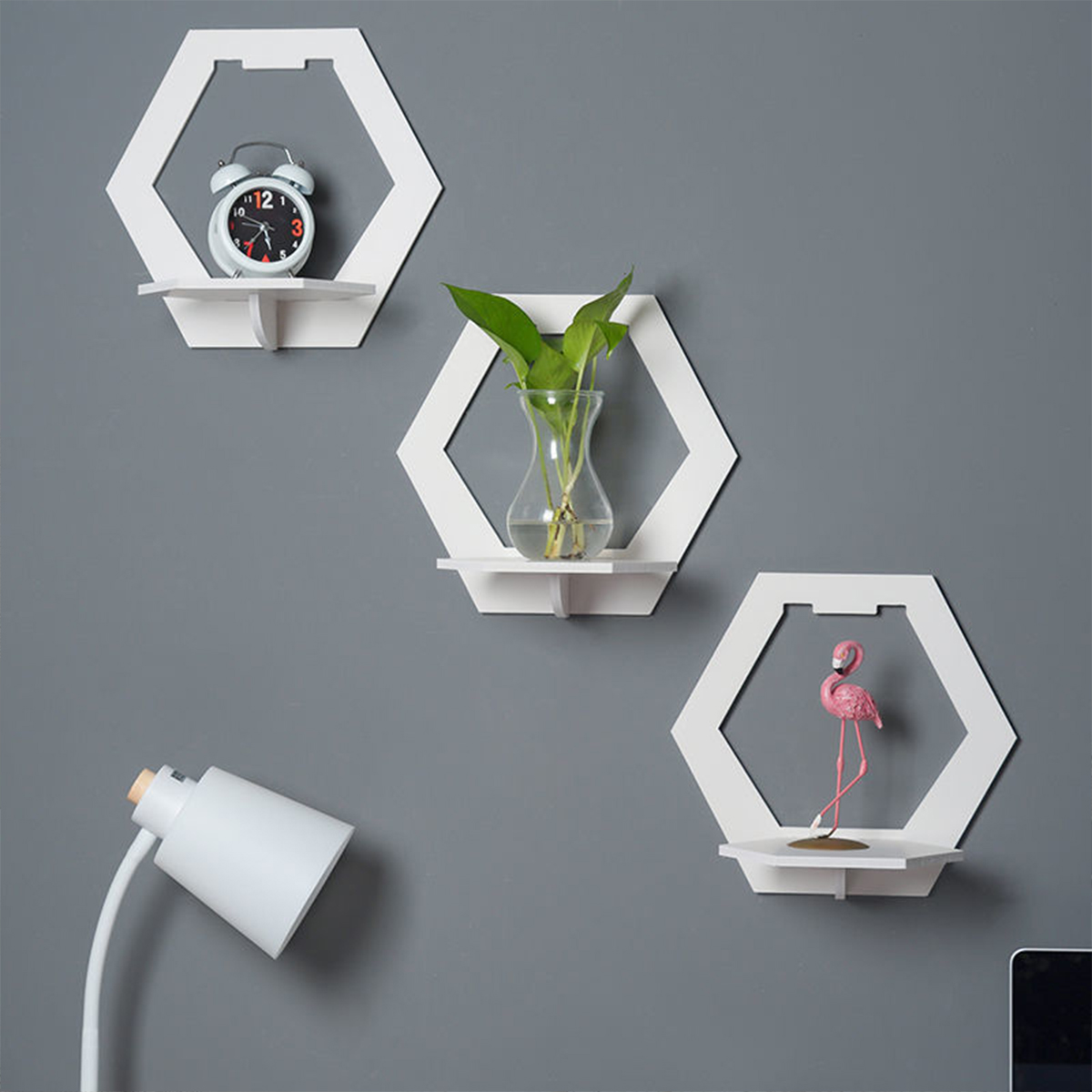 3Pcs Wall Organizer Wall Shelf - Flower Wall Panel reseña y precio