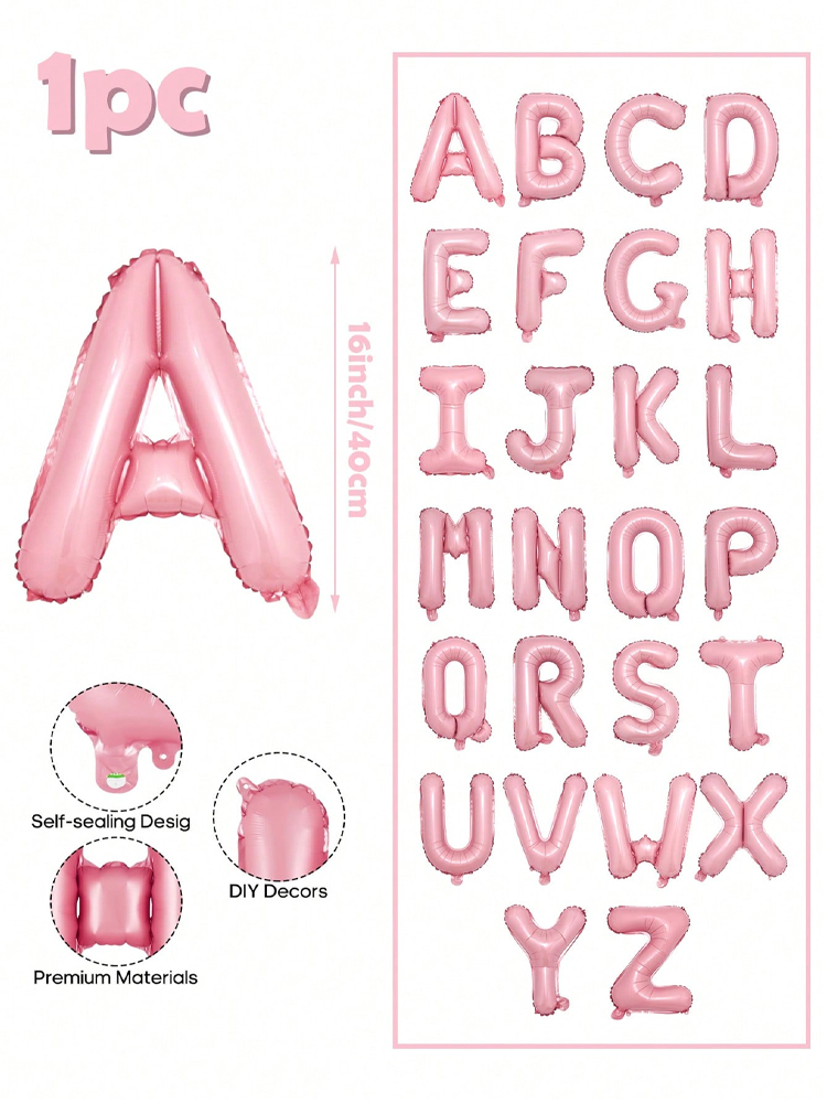 16 inch pink letter decoration - Event Z reseña y precio