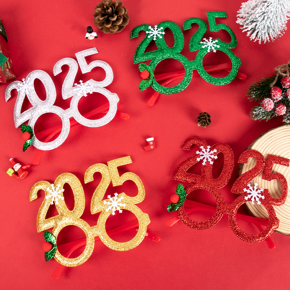 2025 Christmas Glasses Frame S - Photo Booth Frame reseña y precio