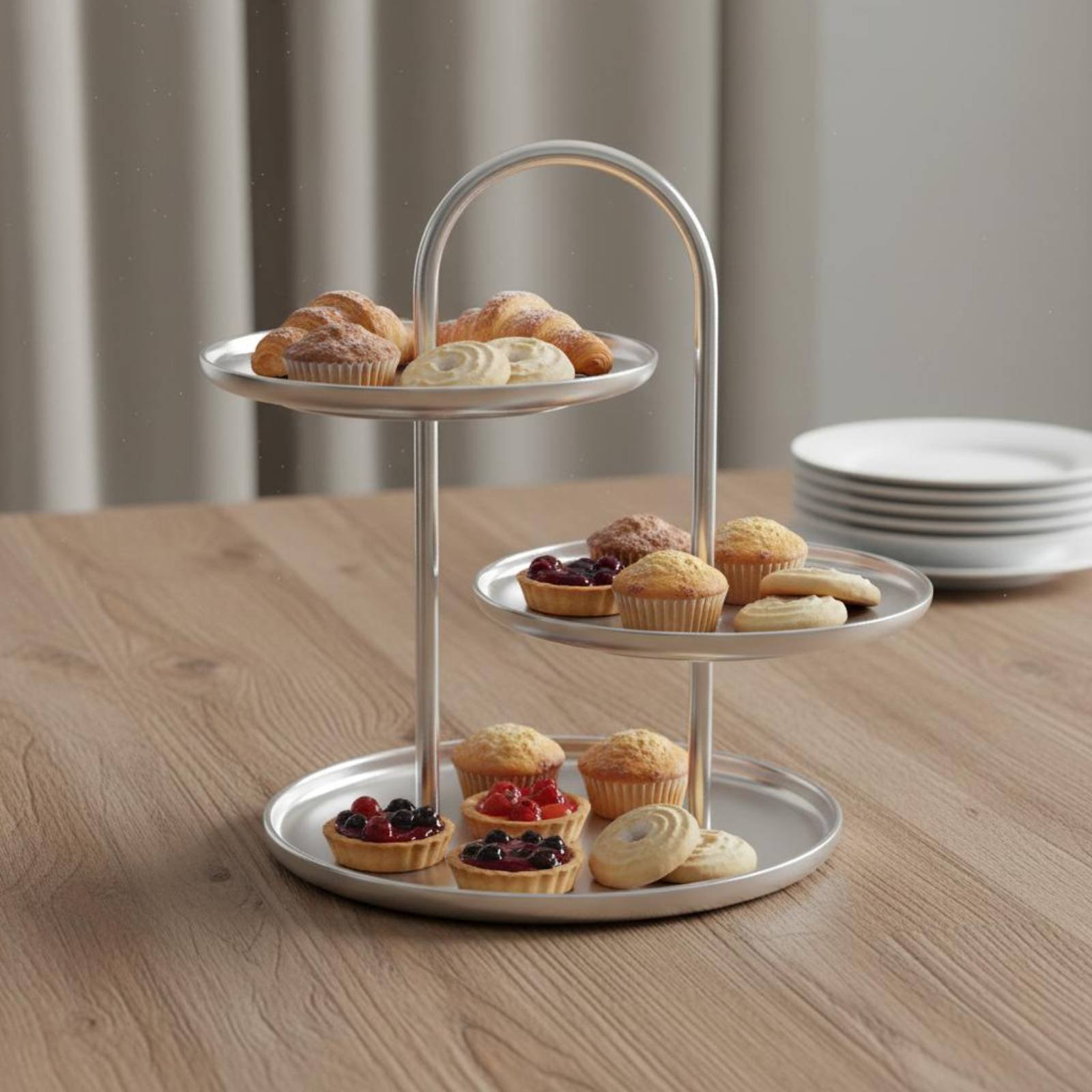 3-Tier Dessert Stand Multi-Tie - Cupcake Stand Tier reseña y precio