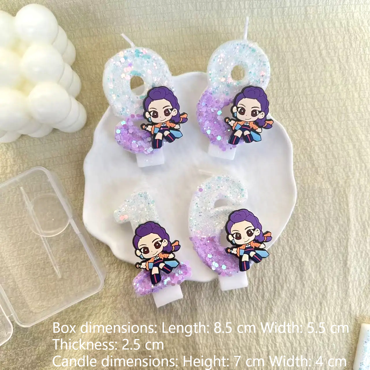 Cartoon 1-9 Birthday Candles,  - Event Party Shop reseña y precio
