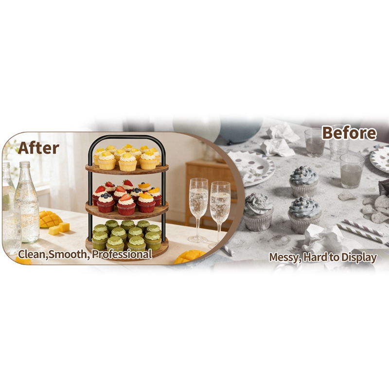 ABLN-Wooden Cupcake Stand Dess - Cupcake Stand Tier reseña y precio