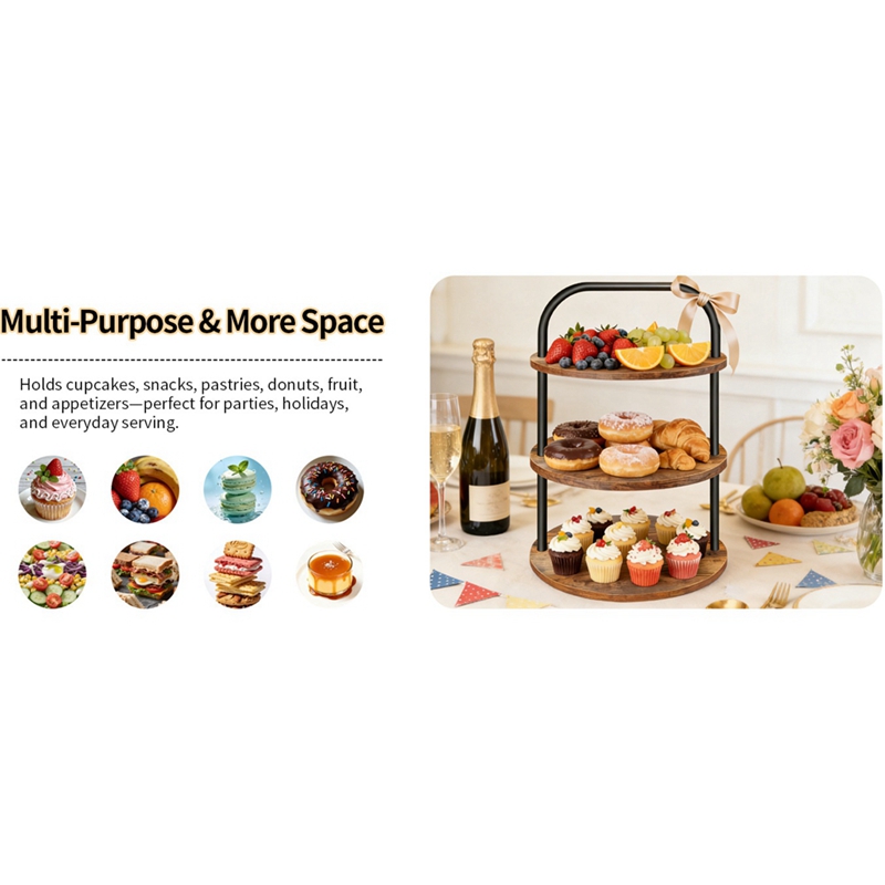ABLN-Wooden Cupcake Stand Dess - Cupcake Stand Tier reseña y precio