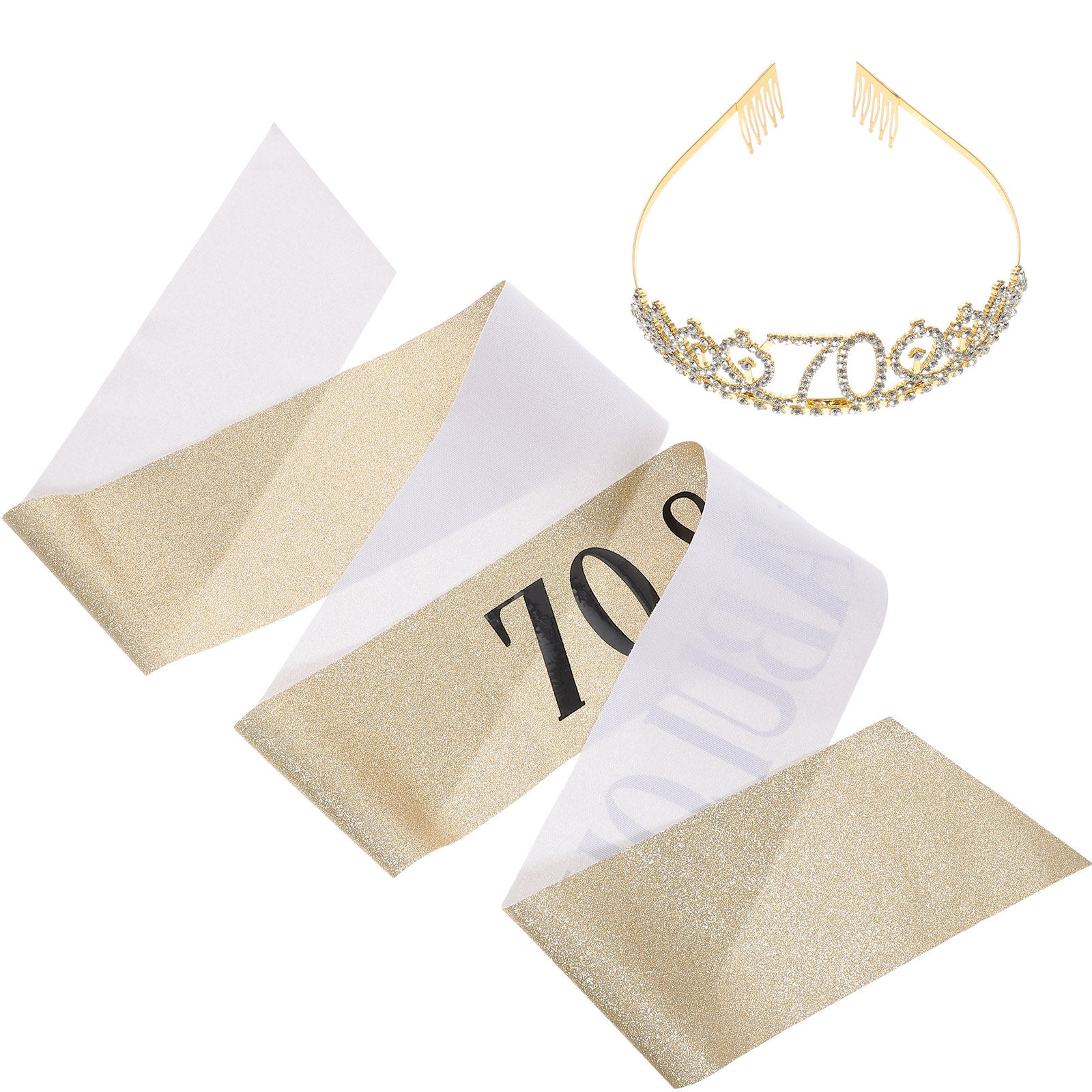 1Set Senior Birthday Tiara Sas - Birthday Sash Glitter reseña y precio