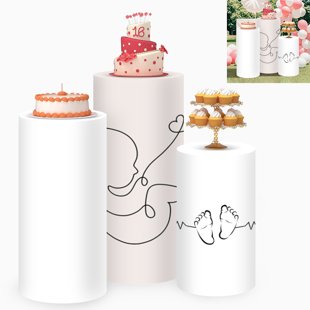 Yeele 3PCS Baby Silhouette Cyl - Dessert Table Backdrop reseña y precio