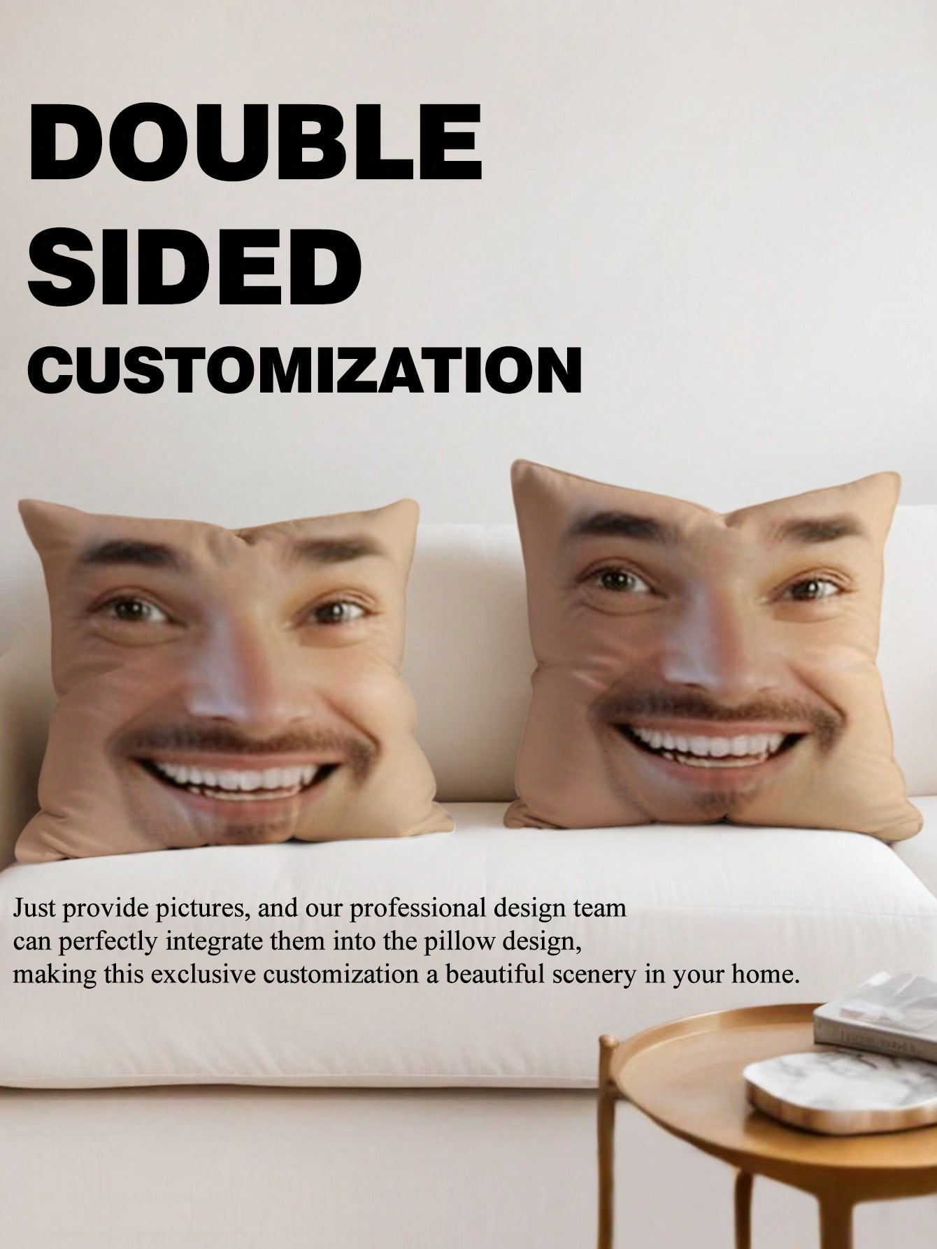 1pc Custom Face Square Pillow  - Eve Party reseña y precio