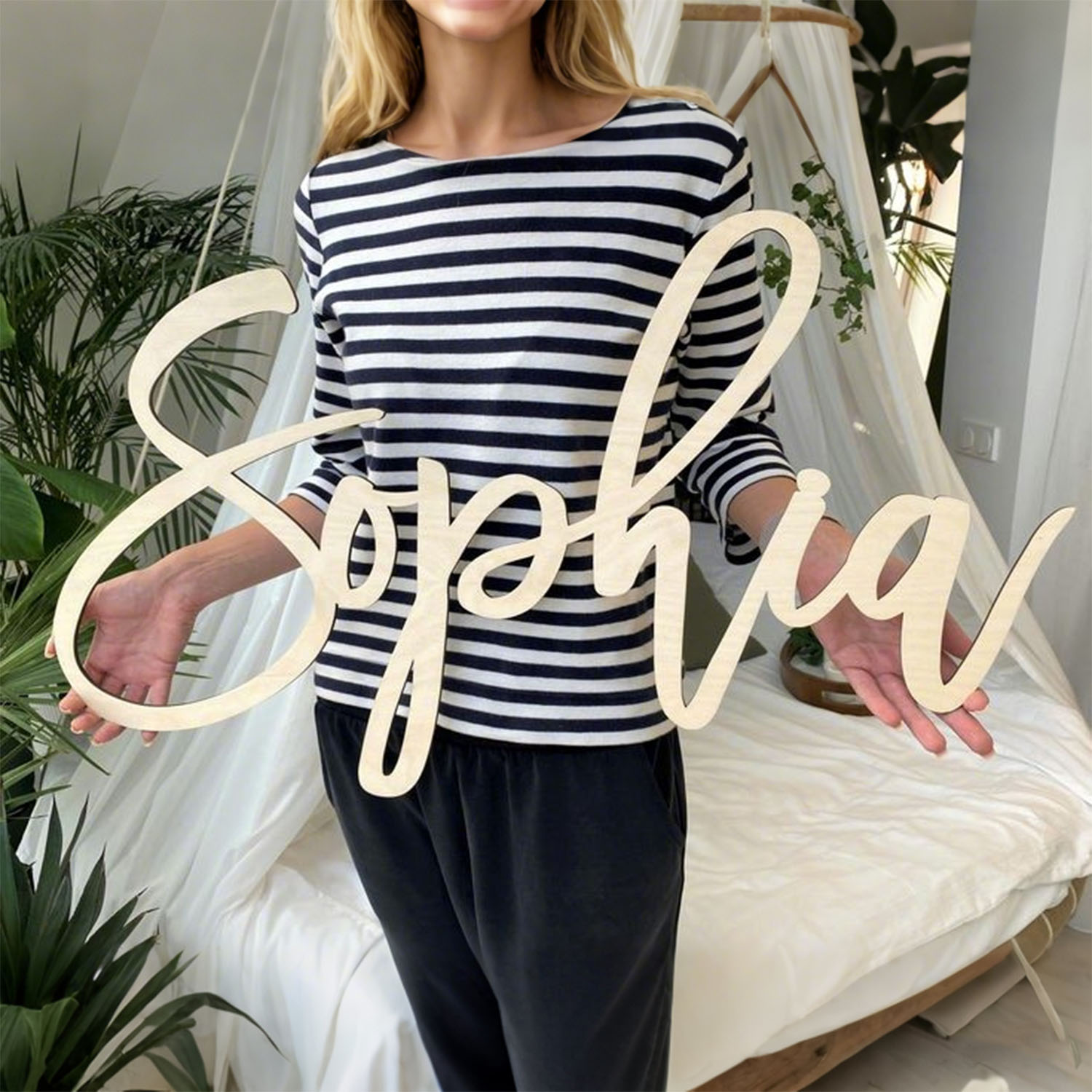 1pc Personalized Wooden Name S - Eve Party reseña y precio
