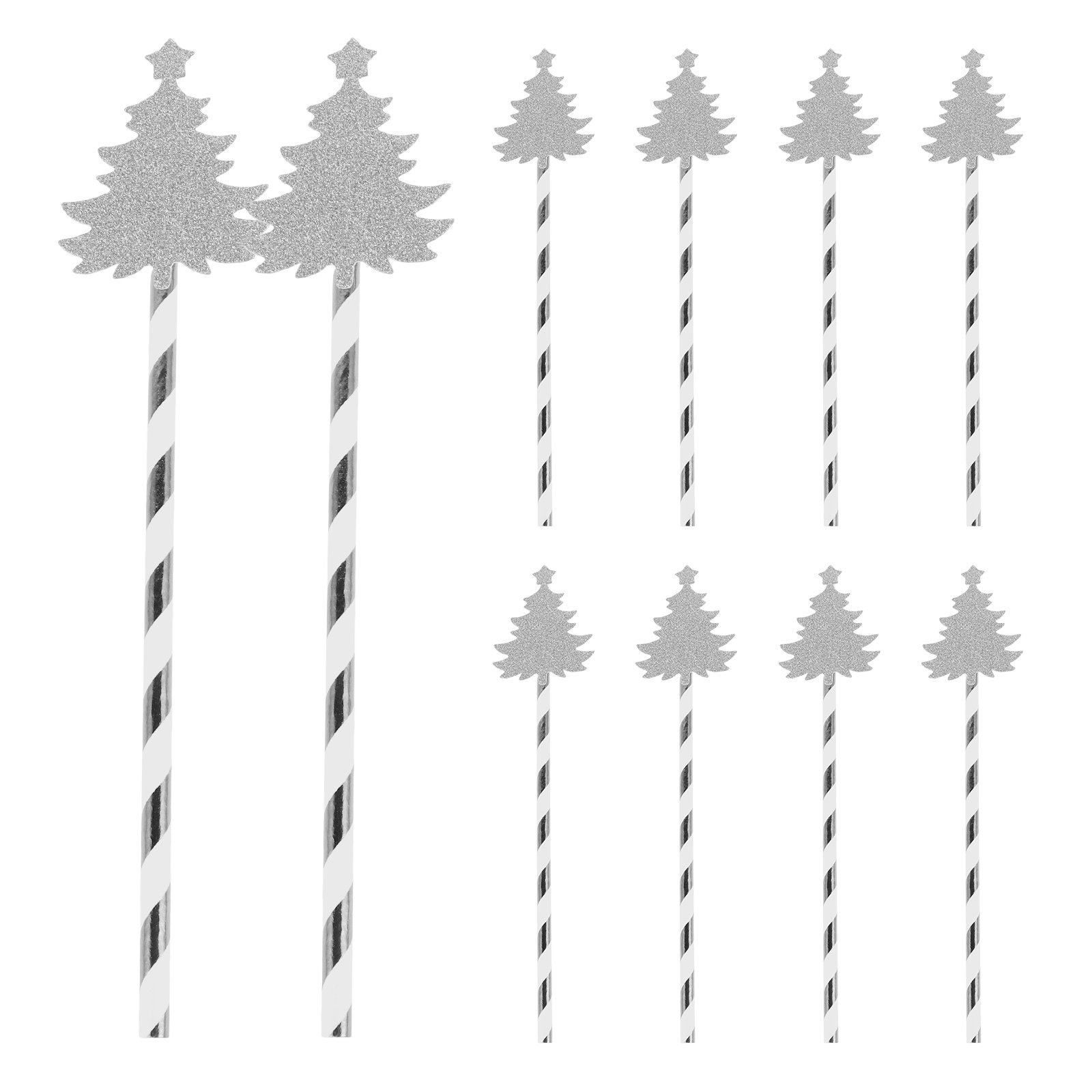 25Pcs Christmas Tree Paper Str - Paper Straw Color reseña y precio