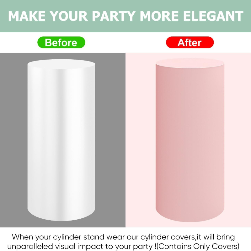 White Wedding Party Cylinder S - Dessert Table Backdrop reseña y precio