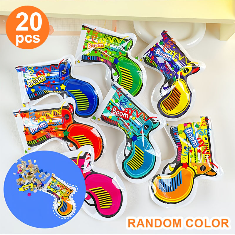 20 Colorful Confetti Poppers,  - Confetti Cannon Tube reseña y precio