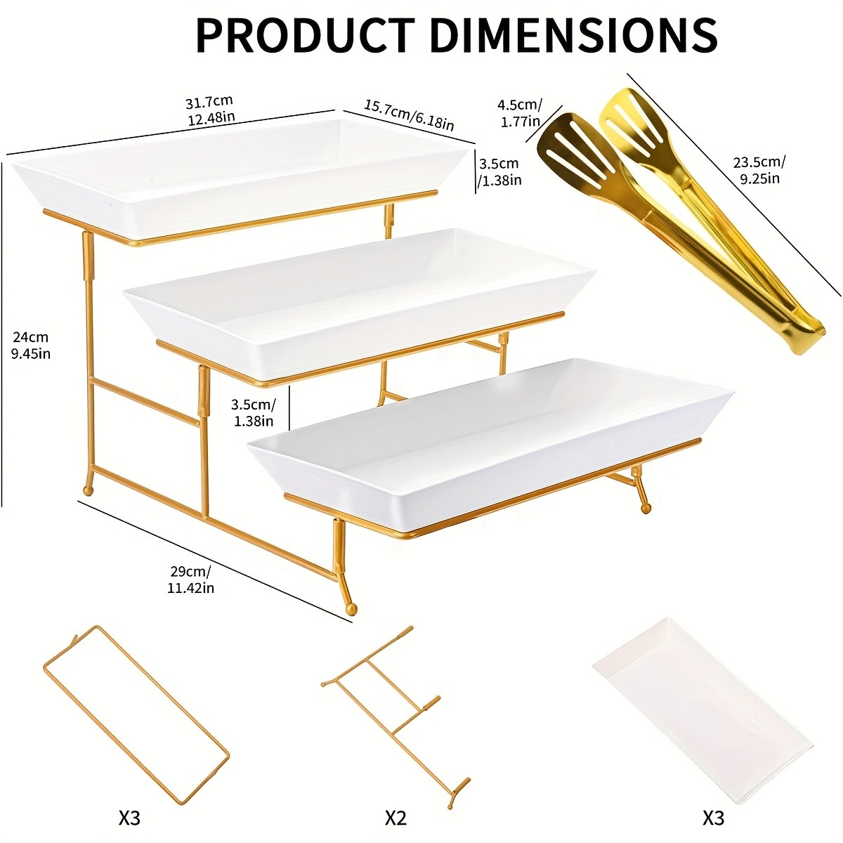 White Tiered Serving Stand + T - Cupcake Stand Tier reseña y precio