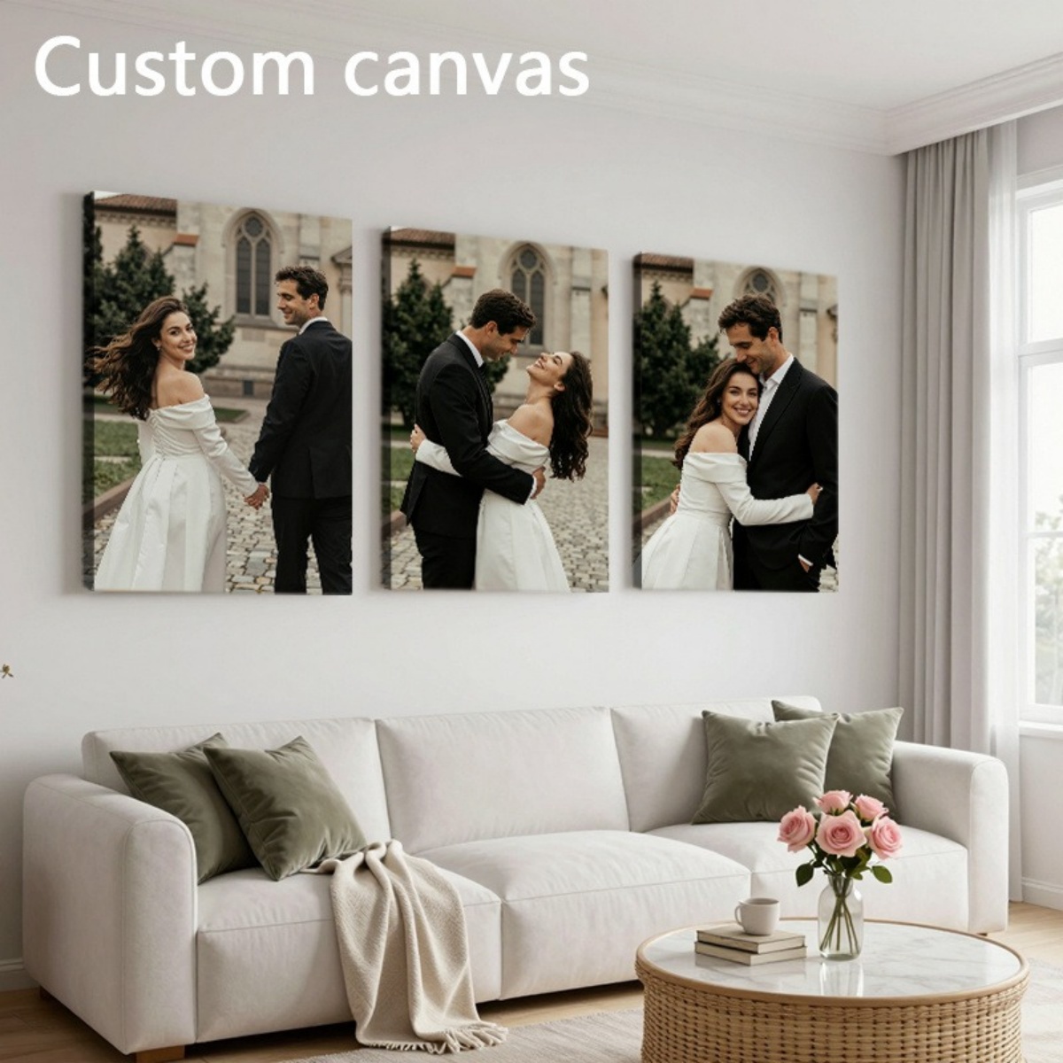Set of 3 Custom Photo Canvas P - Eve Party reseña y precio