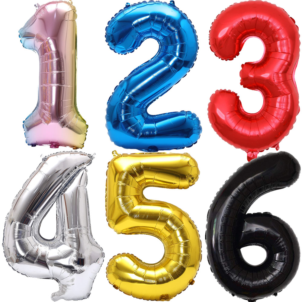 32inch Rainbow Gradient Number - Balloon Pump Hand reseña y precio