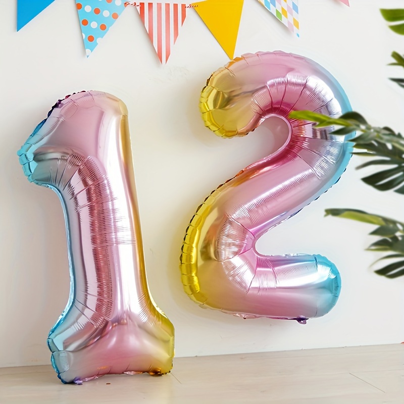 32inch Rainbow Gradient Number - Balloon Pump Hand reseña y precio