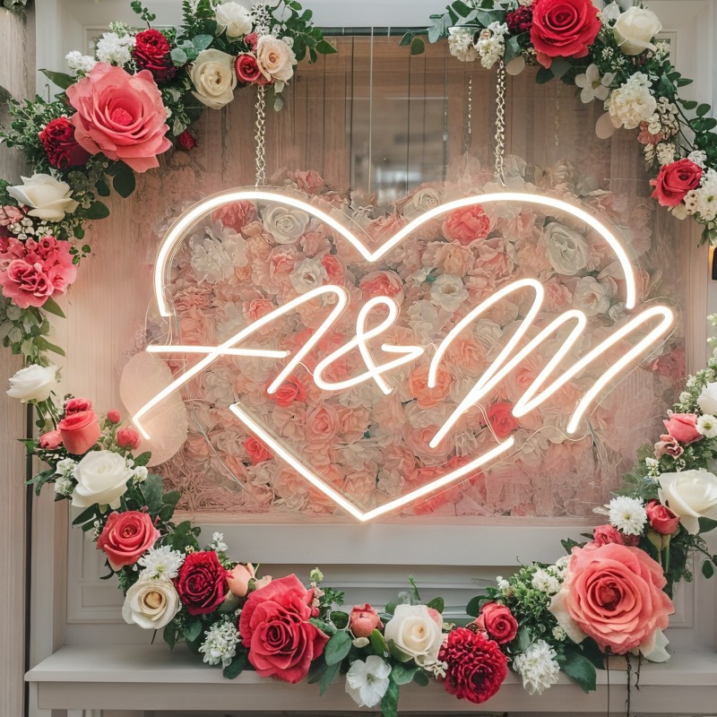 Custom Initials Heart LED Neon - Eve Party reseña y precio