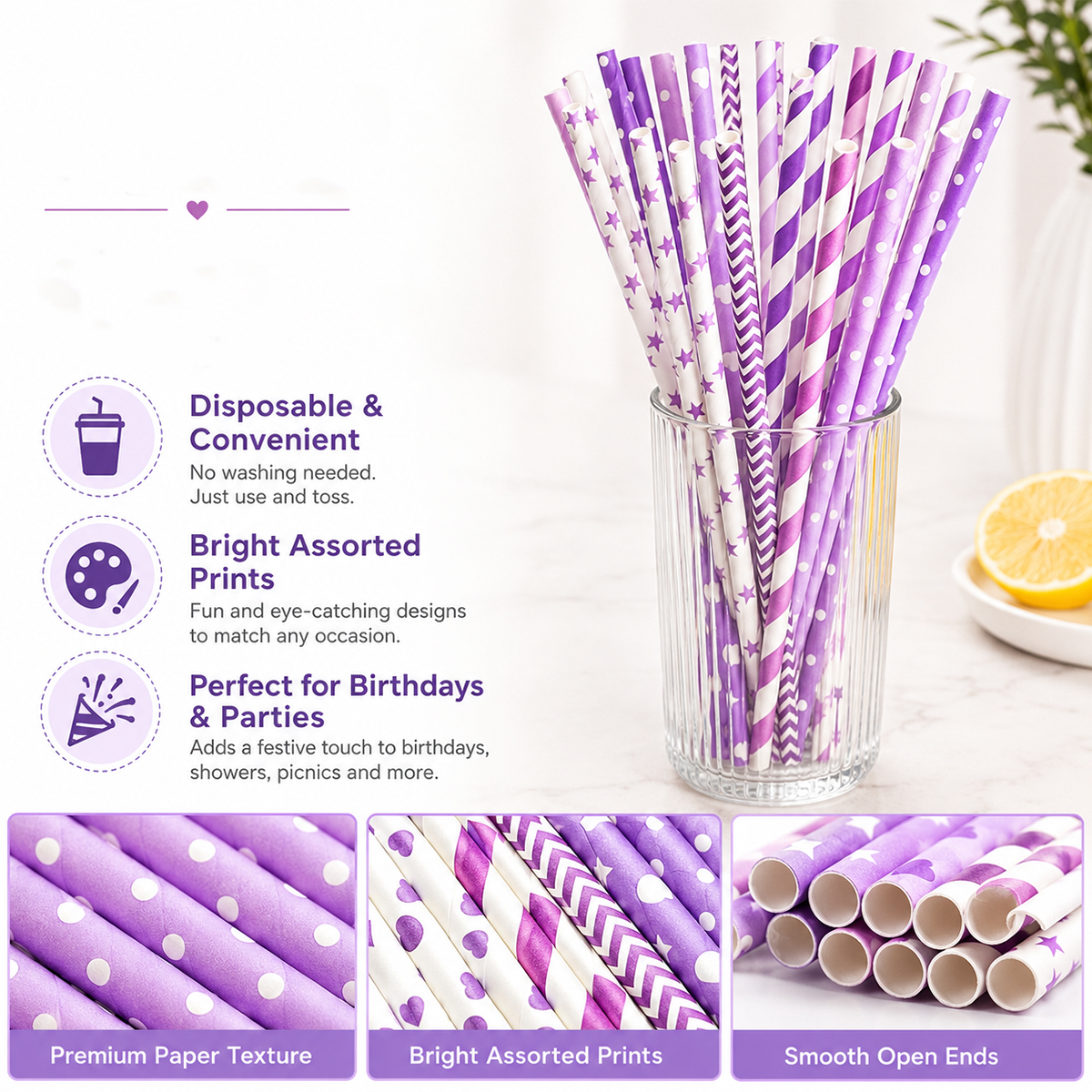 25pcs Colorful Patterned Paper - Paper Straw Color reseña y precio