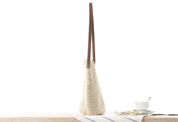 Straw Shoulder Woven Beach Sol - Paper Straw Color reseña y precio