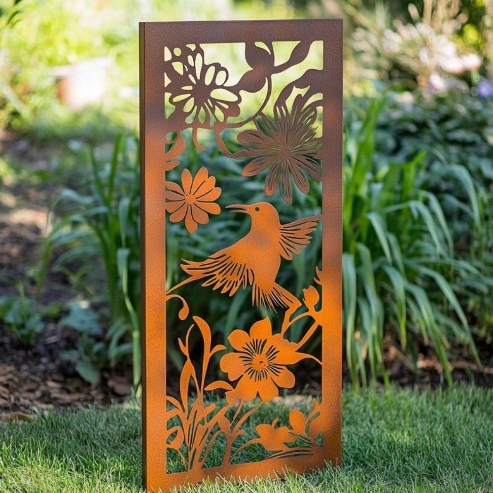 Outdoor 2D Metal Garden Wall P - Flower Wall Panel reseña y precio
