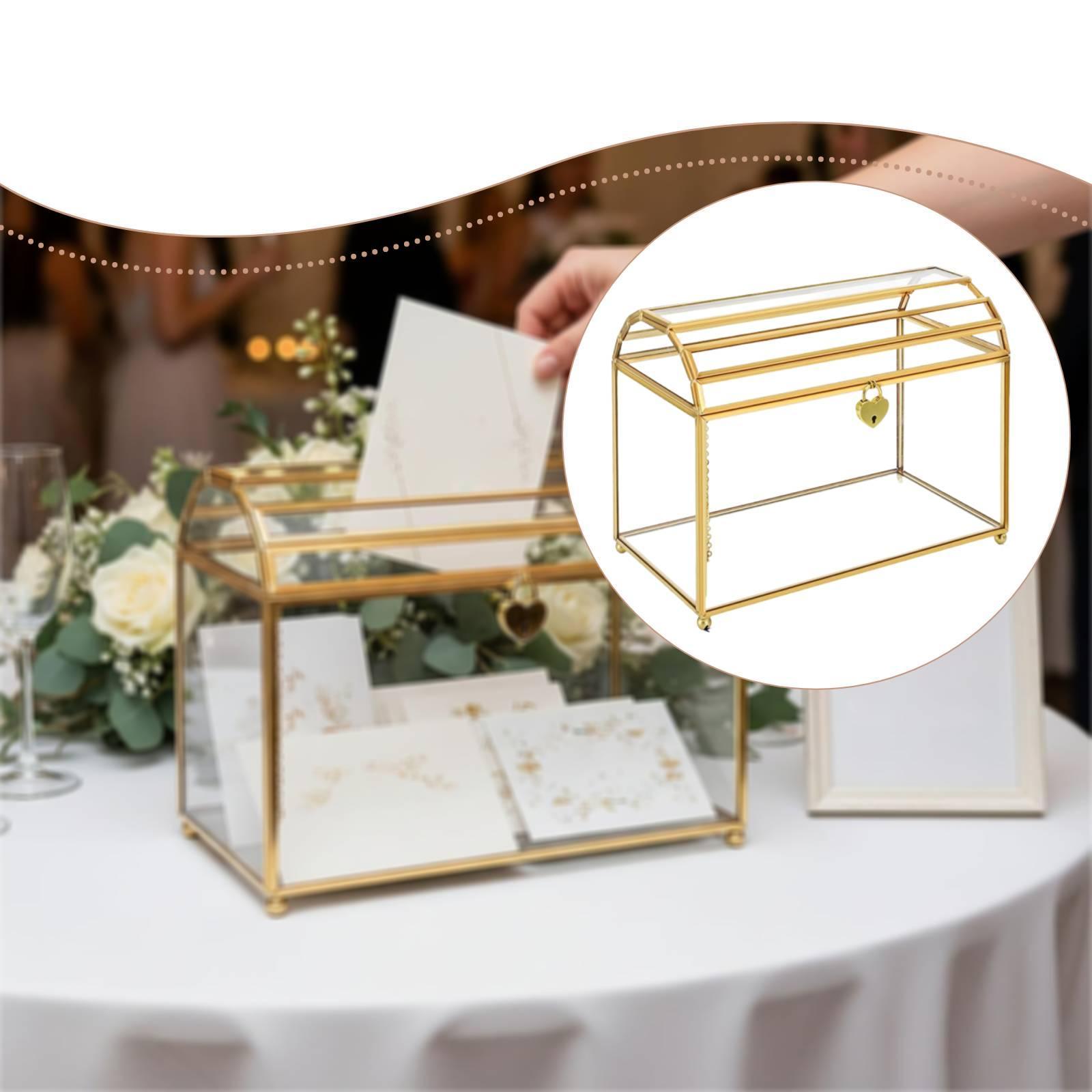 Glass Wedding Card Box Storage - Event Party Box reseña y precio