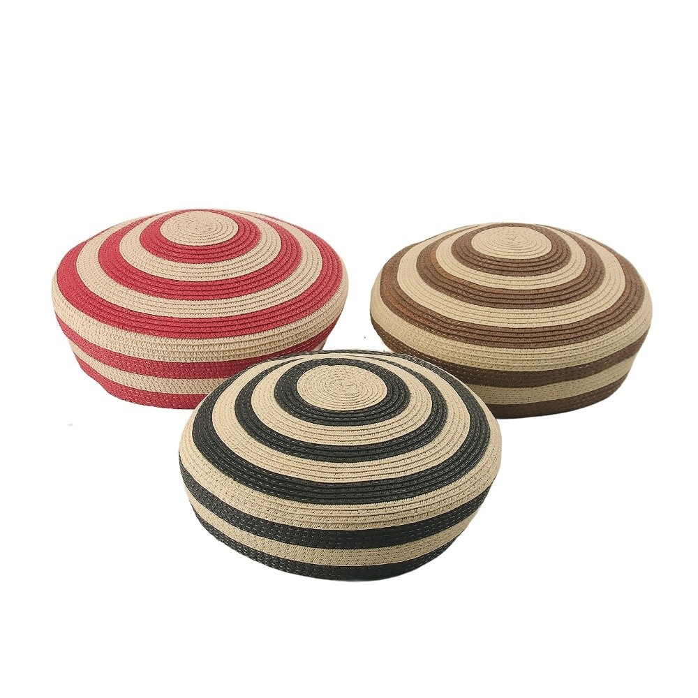 Brim Hat Striped Pattern Straw - Paper Straw Color reseña y precio