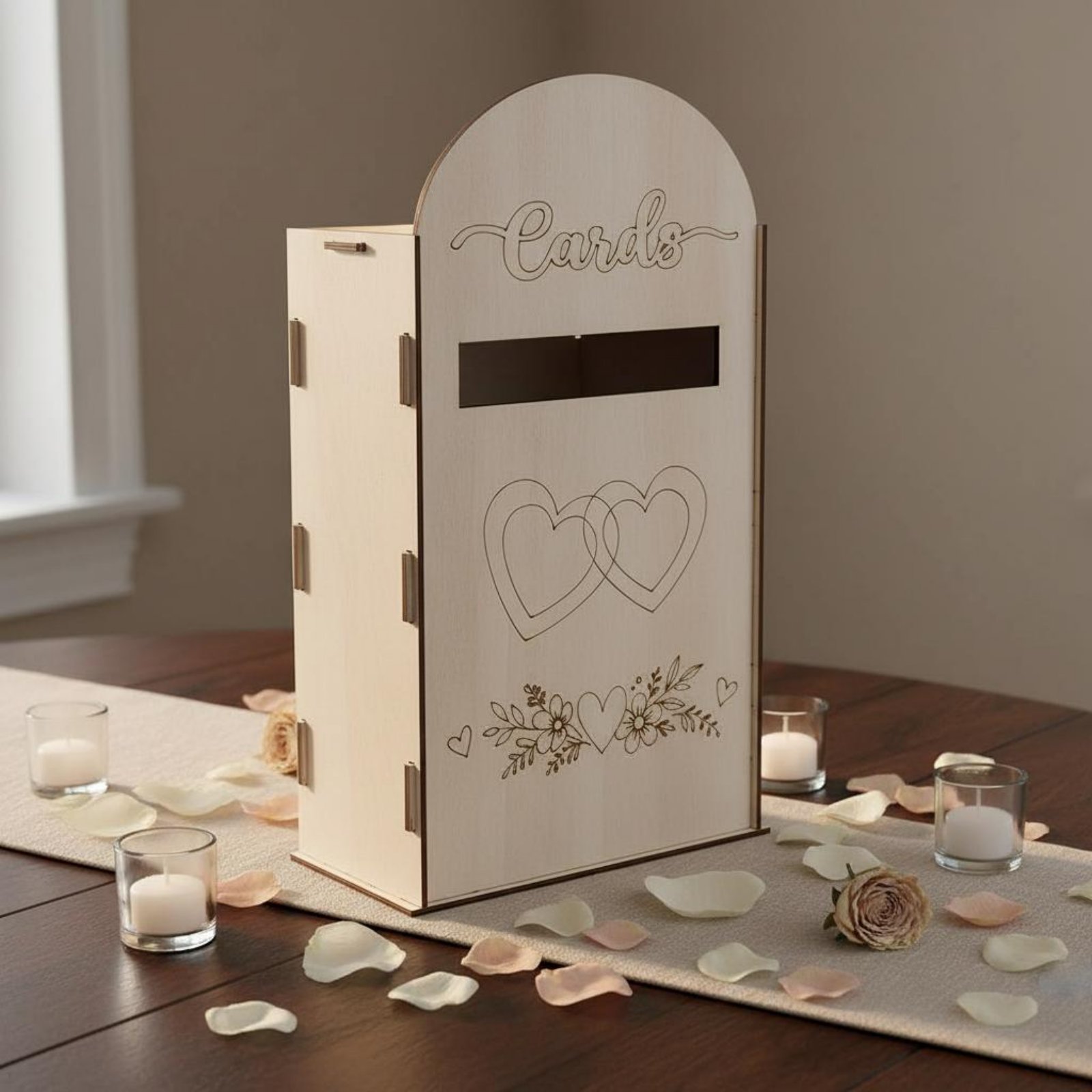 Wooden Wedding Card Box Laser  - Event Party Box reseña y precio