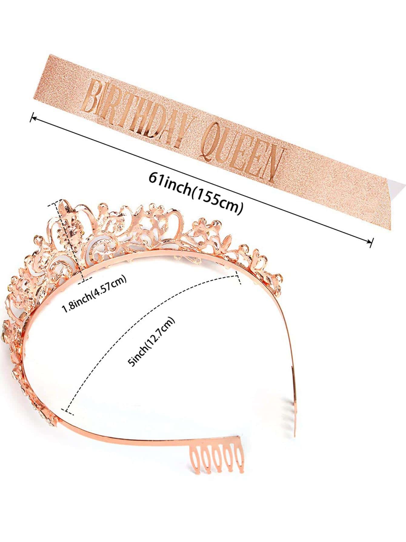 Bling Rhinestone Crystal Crown - Birthday Sash Glitter reseña y precio