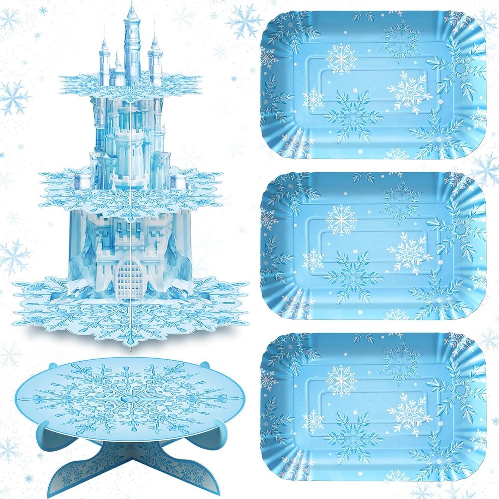 3-Tier Blue Castle Cupcake Sta - Cupcake Stand Tier reseña y precio