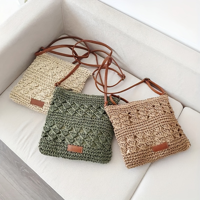 Chic Handmade Paper Straw Cros - Paper Straw Color reseña y precio