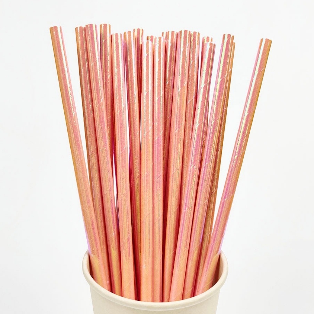25Pcs Pearlescent Bronzing Pap - Paper Straw Color reseña y precio