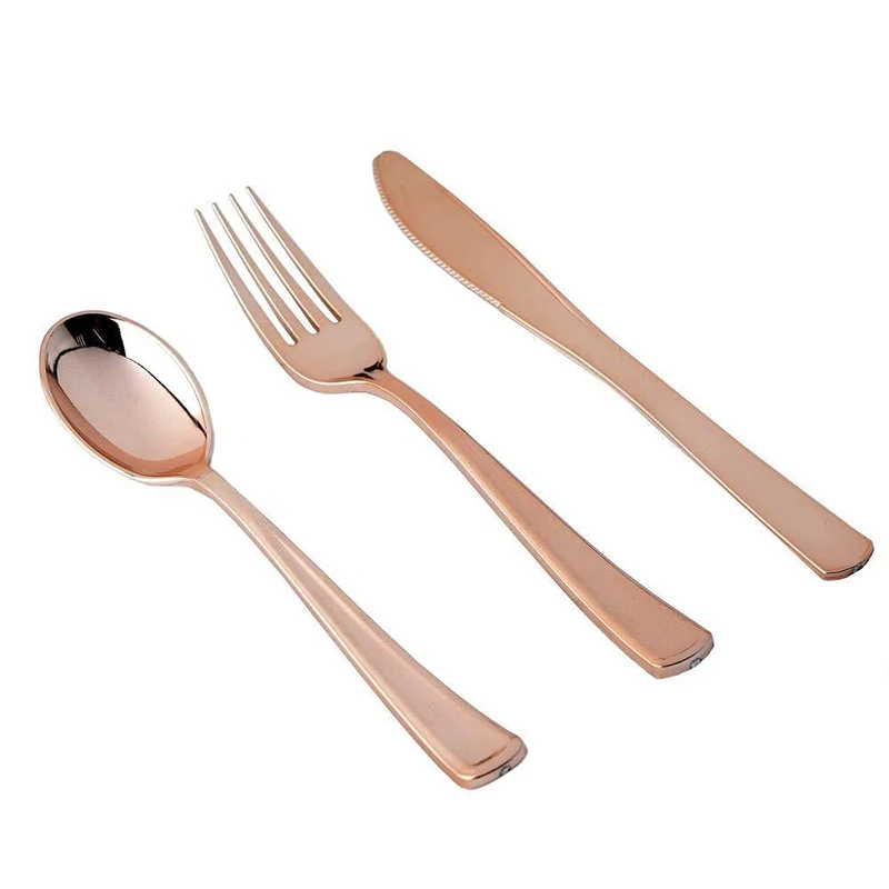 Rose Gold Party Tableware Kit  - Paper Straw Color reseña y precio