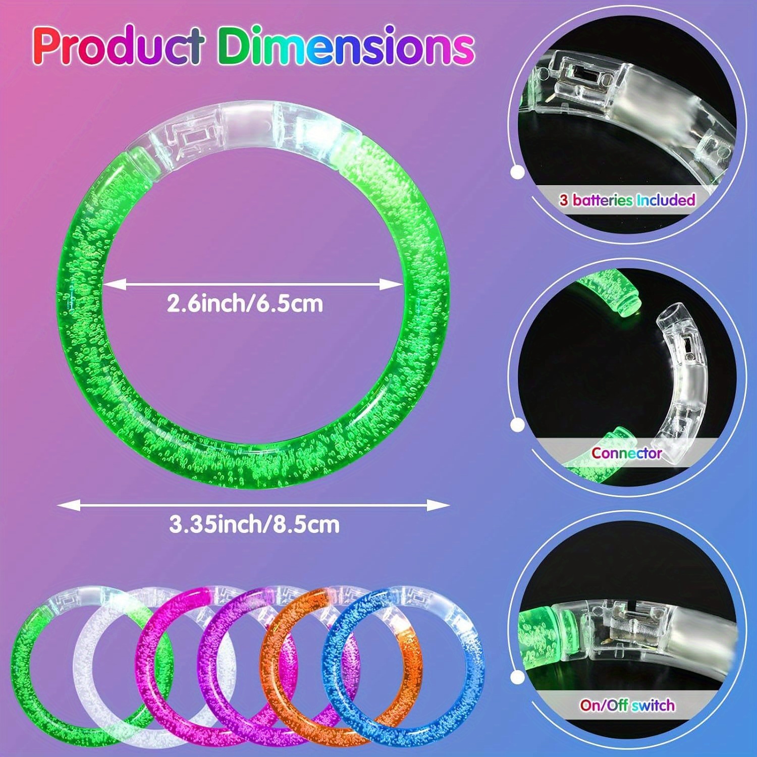 Glow-Up Party Bracelets Pack – - Event & Party Supply reseña y precio