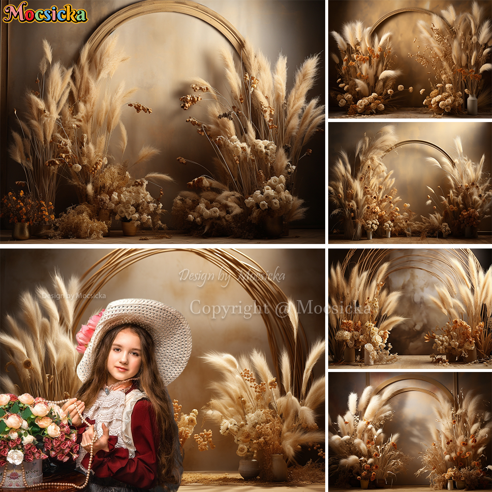 Mocsicka Boho Retro Brown Phot - Dessert Table Backdrop reseña y precio