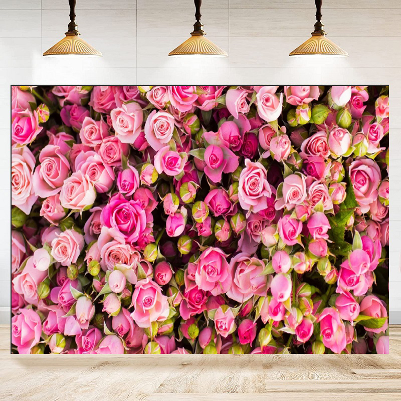 Pink Red Rose Flowers Theme Ph - Dessert Table Backdrop reseña y precio