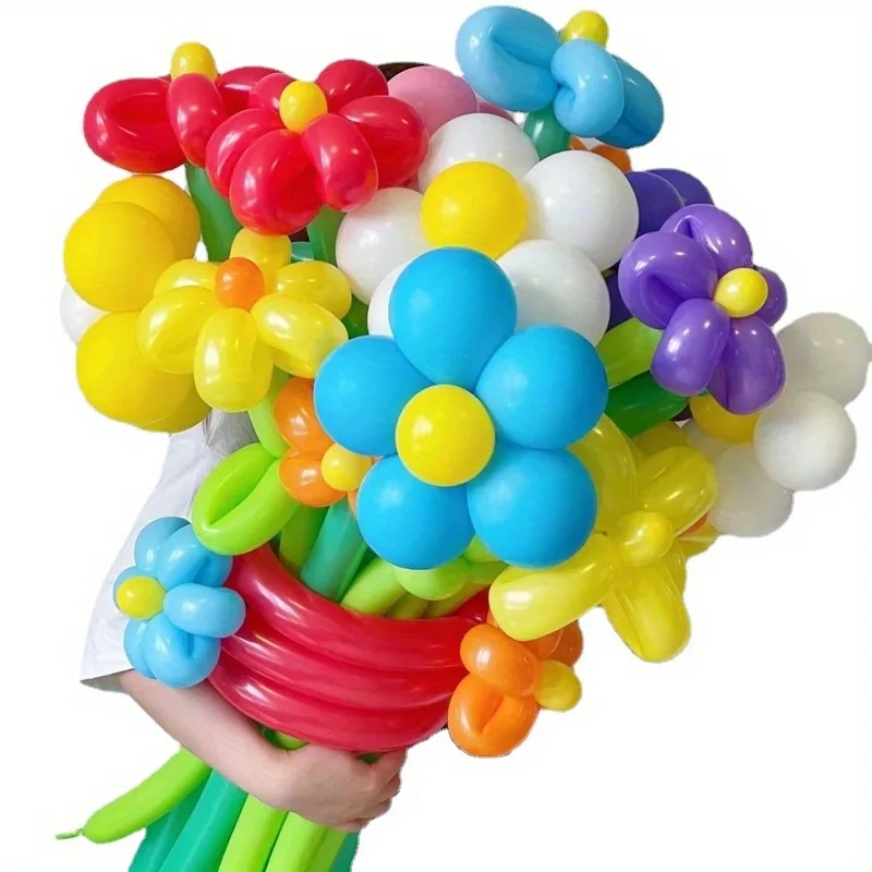 50/100pcs Colorful Long Latex  - Balloon Pump Hand reseña y precio