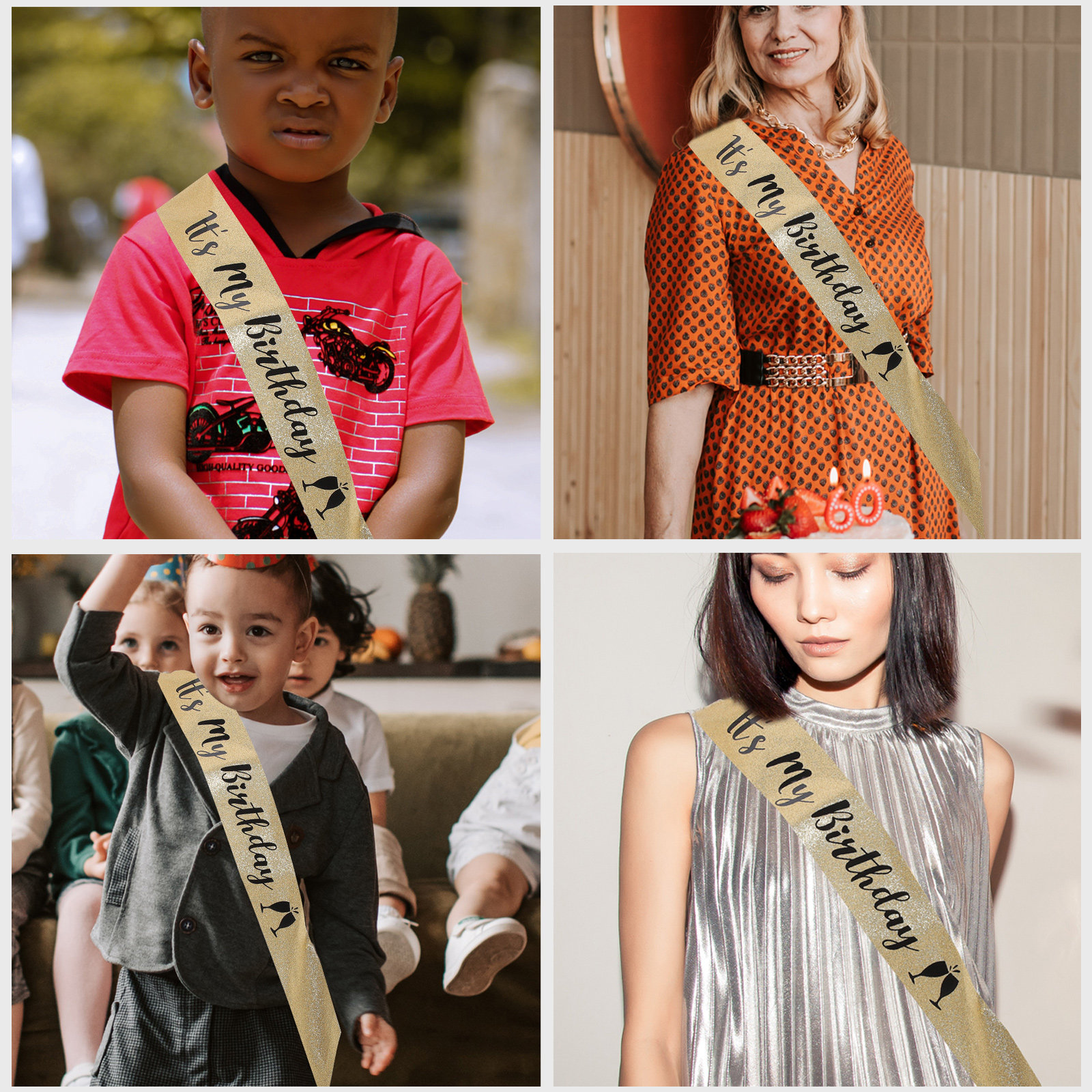 1Pcs Birthday Party Sash Glitt - Birthday Sash Glitter reseña y precio