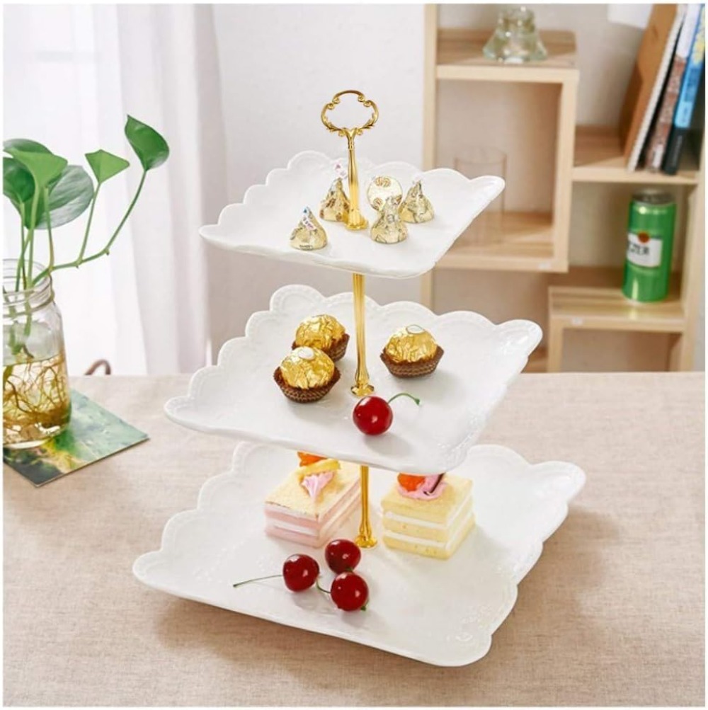 3 Tier Porcelain Cupcake Stand - Cupcake Stand Tier reseña y precio